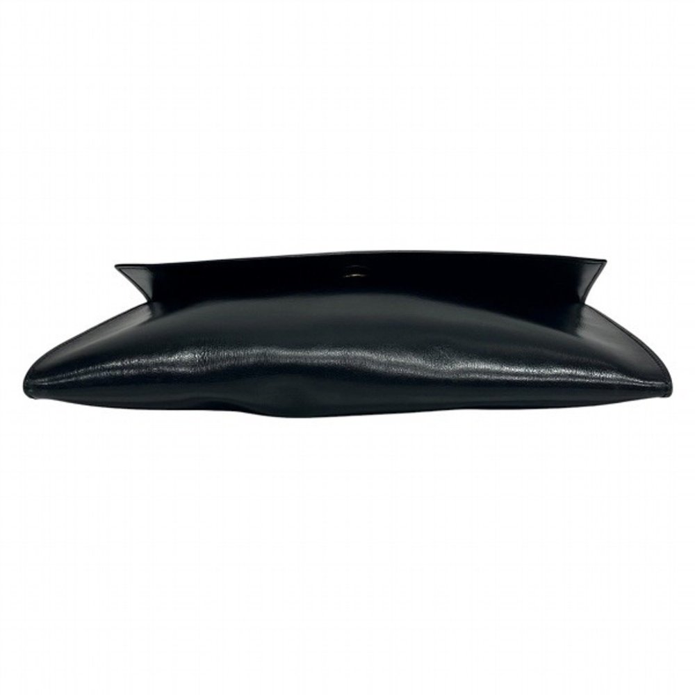 HERMES Black Wood Button Pochette Rio Bag Clutch - Picture 3 of 9